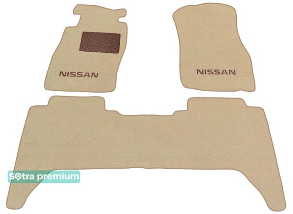 Двошарові килимки Sotra Premium Beige для Nissan Patrol (mkV)(Y61)(5-дв.) 1997-2009 - Фото 1