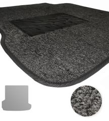 Текстильні килимки Pro-Eco Graphite для Audi Q7/SQ7 (mkII)(частичное перекрытие полозьев)(багажник) 2015→