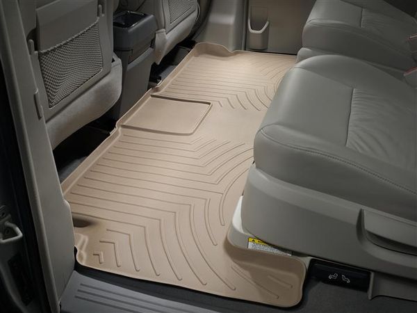 Коврики WeatherTech Beige для Chrysler Grand Voyager (mkV)(no super console)(2 row luxury bucket seats)(1-2 row) 2011-2016 - Фото 3