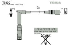 Провода зажигания Tesla T982C для Mercedes-Benz C/CLK/E/SLK/V-Class (W202;C208;W210;R170;W638) / Sprinter / LT - Фото 2