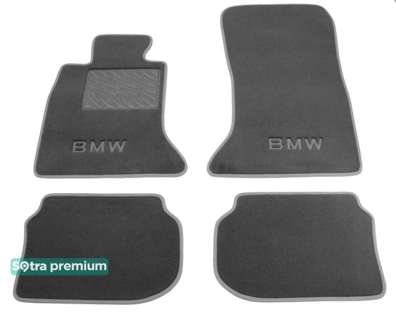 Двошарові килимки Sotra Premium Grey для BMW 5-series (F10/F11)(задній привід) 2010-2013 / (повний привід) 2010-2016 - Фото 1