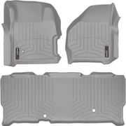 Коврики Weathertech Grey для Ford Super Duty (extended cab)(mkI)(with 4x4 shifter)(no PTO kit) 1999-2007 automatic - Фото 1