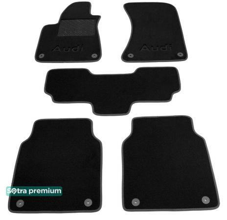 Двошарові килимки Sotra Premium Black для Audi A8/S8 (mkIII)(D4)(long) 2010-2018 - Фото 1
