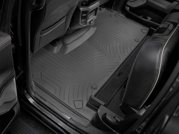 Коврики WeatherTech Black для Dodge Ram (mkV)(crew cab)(1 row bucket seats)(with storage under 2 row) 2019→ - Фото 3
