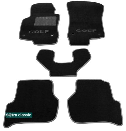 Двухслойные коврики Sotra Classic Black для Volkswagen Golf (mkV) 2003-2008 - Фото 1