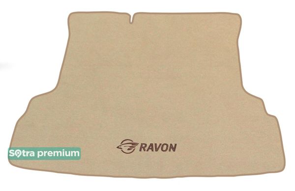Двошарові килимки Sotra Premium Beige для Daewoo Ravon R4 (mkI)(багажник) 2015→ - Фото 1