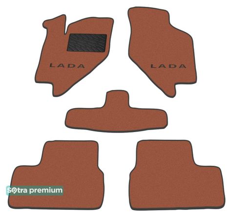 Двошарові килимки Sotra Premium Terracotta для Лада Гранта (mkI)(седан) 2011-2018 - Фото 1