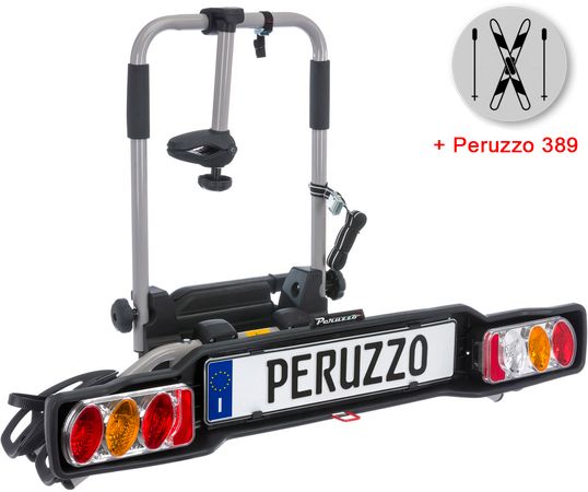Велокріплення з кріпленням для лиж  Peruzzo 706 Parma 2 + 389 Ski & Snowboard Carrier - Фото 1