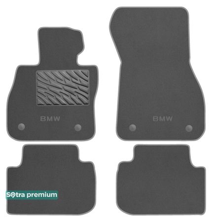 Двошарові килимки Sotra Premium Grey для BMW 2-series (F44)(гран купе) 2020→ - Фото 1