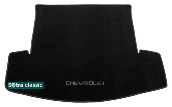 Двухслойные коврики Sotra Classic Black для Chevrolet Captiva (mkI)(сложенный 3 ряд)(багажник) 2010-2018 - Фото 1