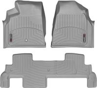 Коврики Weathertech Grey для Chevrolet Traverse; GMC Acadia; Buick Enclave (mkI)(1 twist fixing)(1-2 row)(2 row bench seat) 2007-2017 - Фото 1