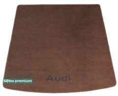 Двошарові килимки Sotra Premium Chocolate для Audi Q7 (mkI)(ширина по кріплення)(багажник) 2006-2014