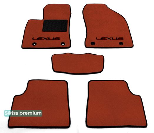 Двошарові килимки Sotra Premium Terracotta для Lexus CT (mkI) 2011-2022 - Фото 1