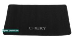 Двухслойные коврики Sotra Premium Black для Chery QQ / S11 (mkI)(багажник) 2003-2015