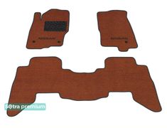 Двошарові килимки Sotra Premium Terracotta для Nissan Pathfinder (mkIII)(R51)(1-2 ряд) 2011-2014 - Фото 1