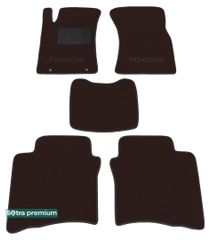 Двошарові килимки Sotra Premium Chocolate для Toyota Fortuner (mkI)(1-2 ряд) 2006-2015