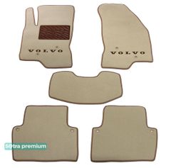 Двошарові килимки Sotra Premium Beige для Volvo S80 (mkI) 1998-2006