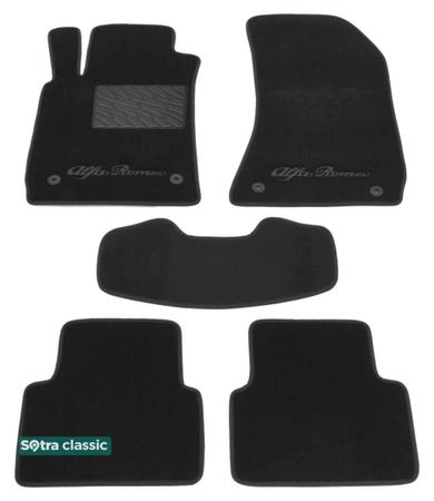 Двухслойные коврики Sotra Classic Grey для Alfa Romeo 159 (mkI)(без клипс на 2 ряду) 2004-2011 - Фото 1