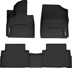 Коврики Weathertech Black для Hyundai Santa Fe (mkIV)(hybrid & PHEV)(1-2 row) 2020→
