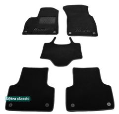 Двошарові килимки Sotra Classic Black для Audi Q8/SQ8/RS Q8 (mkI)(2 ряд з кліпсами) 2018→