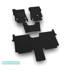 Двошарові килимки Sotra Premium Black для Hyundai Staria (mkI)(7 місць)(1-2 ряд) 2021→