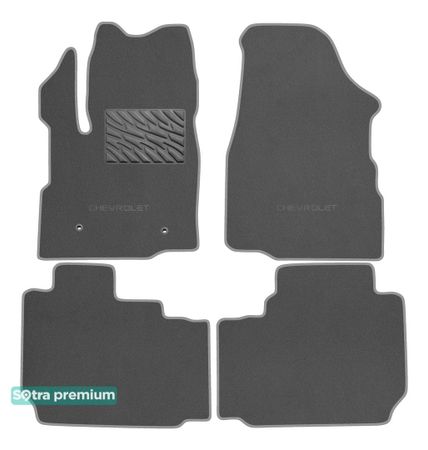 Двошарові килимки Sotra Premium Grey для Chevrolet Equinox (mkII) 2010-2017 - Фото 1