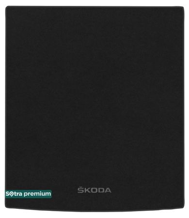 Двошарові килимки Sotra Premium Black для Skoda Superb (mkIII)(універсал)(верхній рівень)(багажник) 2015-2020 - Фото 1