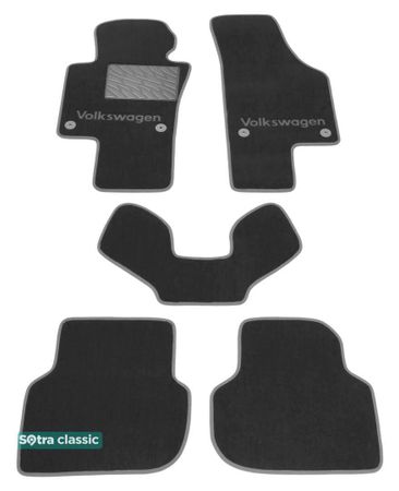 Двухслойные коврики Sotra Classic Grey для Volkswagen Jetta (mkVI)(A6) 2010-2018 - Фото 1