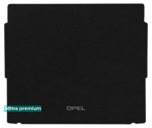 Двошарові килимки Sotra Premium Black для Opel Grandland (mkI)(верхній рівень)(багажник) 2017→ - Фото 1