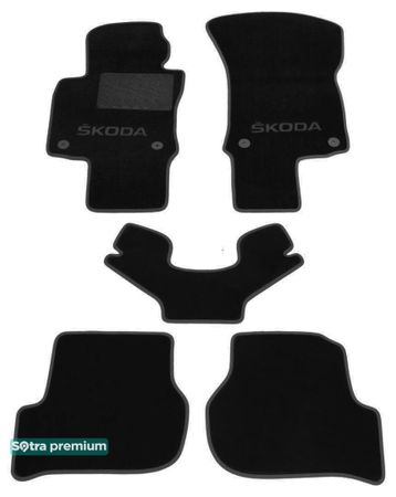 Двошарові килимки Sotra Premium Graphite для Skoda Octavia (mkII)(A5) 2004-2012 - Фото 1