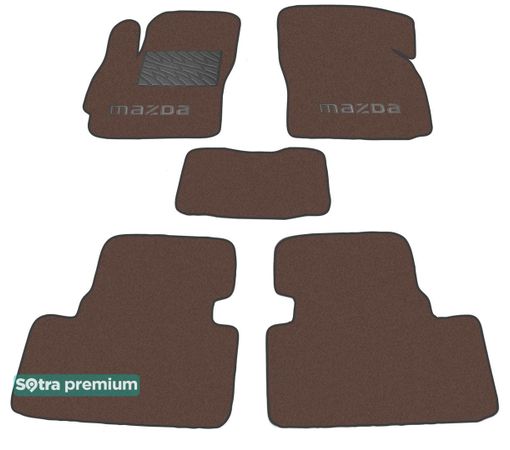 Двошарові килимки Sotra Premium Chocolate для Mazda 5 / Premacy (mkII)(1-2 ряд) 2004-2010 - Фото 1