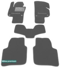 Двошарові килимки Sotra Premium Grey для Skoda Superb (mkII)(B6)(без електро регулювань сидінь) 2008-2015