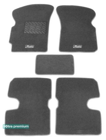 Двухслойные коврики Sotra Premium Grey для Daewoo Matiz (mkI-mkII) 1998-2008 - Фото 1