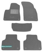 Двошарові килимки Sotra Premium Grey для Audi Q7/SQ7 (mkII)(1-2 ряд)(2 ряд з кліпсами) 2015→ - Фото 1