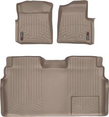 Коврики WeatherTech Beige для Ford F-150 (mkXII)(double cab)(no 4x4 shifter)(no air vents to 2 row)(4 fixing posts) 2010-2014