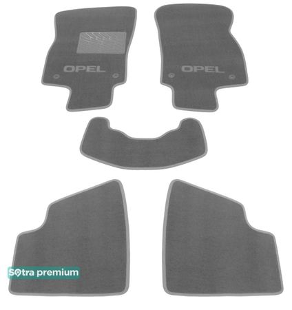 Двухслойные коврики Sotra Premium Grey для Opel Astra (mkIII)(H) 2004-2014 - Фото 1