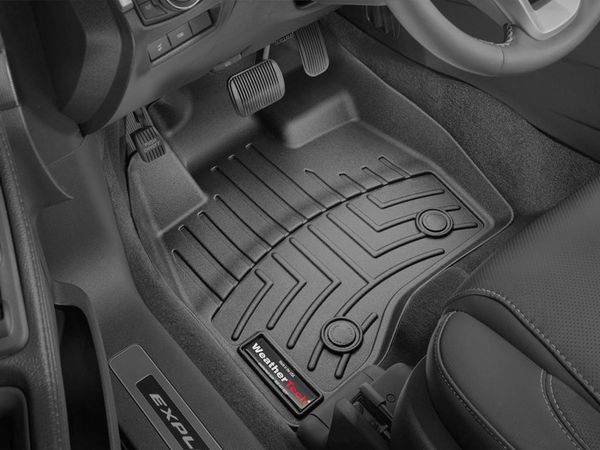 Коврики Weathertech Black для Ford Explorer (mkV)(1-2 row)(2 row bucket seats with console) 2017-2019 - Фото 2