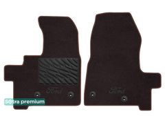Двошарові килимки Sotra Premium Chocolate для Ford Transit Custom (mkI)(вантажний або комбі)(1 ряд) 2018→ АКПП