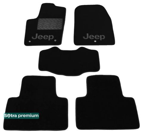Двошарові килимки Sotra Premium Black для Jeep Grand Cherokee (mkIV)(WK2) 2011-2012 - Фото 1