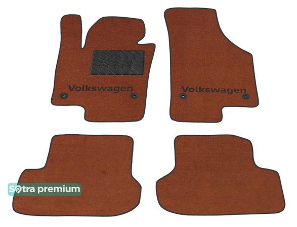 Двошарові килимки Sotra Premium Terracotta для Volkswagen Beetle (A5) 2011-2019 - Фото 1