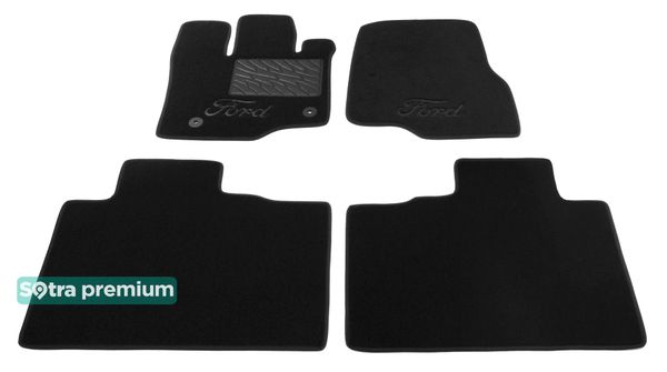 Двошарові килимки Sotra Premium Black для Ford F-150 (mkXII)(SuperCrew) 2015-2020 - Фото 1