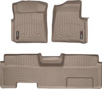 Коврики WeatherTech Beige для Ford F-150 (mkXII)(extended cab)(no 4x4 shifter)(not full console or no console)(no air vents to 2 row)(4 fixing posts) 2010-2014 - Фото 1