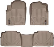 Коврики Weathertech Beige для Infiniti QX80 / QX56 (mkII)(1-2 row) 2011-2017; Nissan Armada (mkI)(1-2row) 2017→ - Фото 1