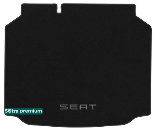 Двошарові килимки Sotra Premium Black для Seat Leon (mkIII)(хетчбек)(багажник) 2012-2020 - Фото 1