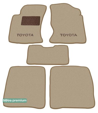 Двошарові килимки Sotra Premium Beige для Toyota Carina E (mkI) 1992-1997 - Фото 1