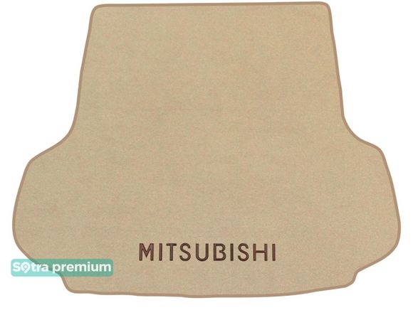 Двухслойные коврики Sotra Premium Beige для Mitsubishi Pajero Sport (mkIII)(багажник) 2015→ - Фото 1