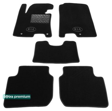 Двошарові килимки Sotra Premium Black для Kia Cerato (mkIII) 2013-2018 - Фото 1