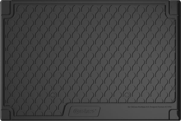 Гумовий килимок у багажник Gledring для Citroen Berlingo (mkII); Peugeot Partner (mkII) 2008-2018 (багажник із захистом) - Фото 2