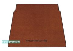 Двухслойные коврики Sotra Premium Terracotta для Porsche Panamera (mkI)(не гибрид)(с сетками в нишах)(багажник) 2009-2016