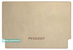 Двухслойные коврики Sotra Premium Beige для Peugeot 5008 (mkI)(сложенным 3 ряд или без него)(багажник) 2009-2016